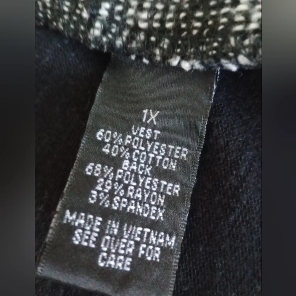 ALYX Gray & Black Women's Cardigan Sleeveless Patterned Size 1X - Picture 7 of 7